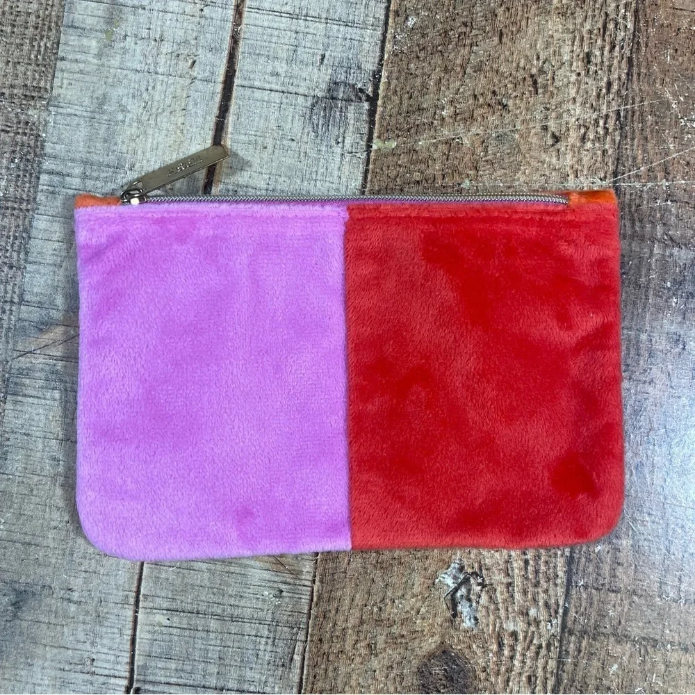 ipsy Heart Dream Clear Velvet Colorful Quilted Mauve Valentine Pink Makeup Bags